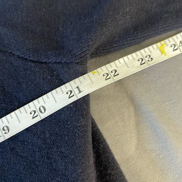 SUNIDAYS Navy / Black High Low Open Front Cotton Long Cardigan Size S/M - Picture 6 of 7